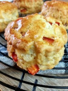 Close up of a spicy scone
