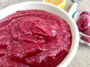 Sour Cherry Curd in a bowl 