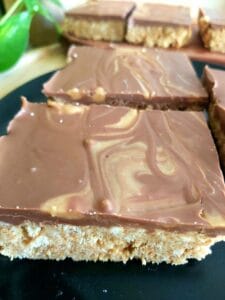 Sliced Chocolate Peanut Butter Bars