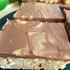 Sliced Chocolate Peanut Butter Bars
